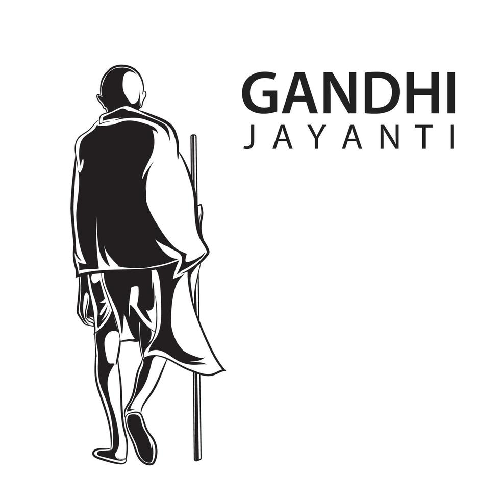 mahatma gandi, gandhi jayanti vecteur