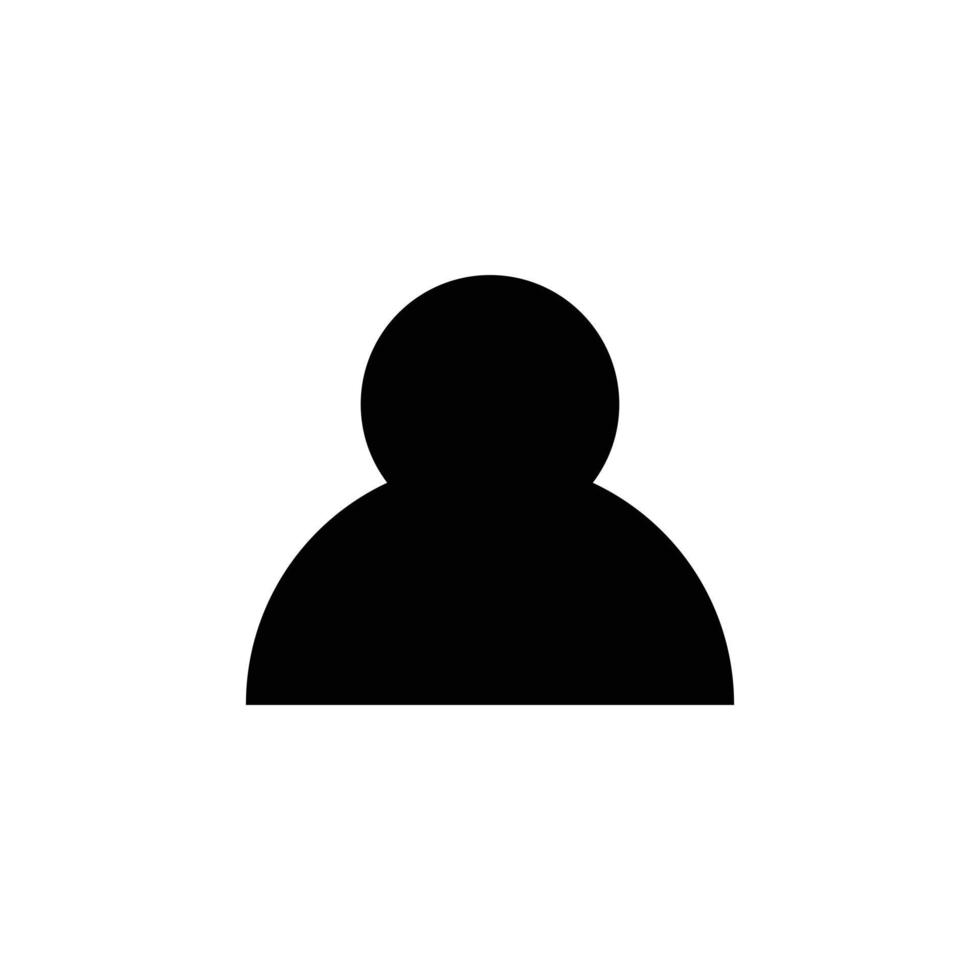 icône d'utilisateur dans un style plat branché isolé sur fond blanc. vecteur