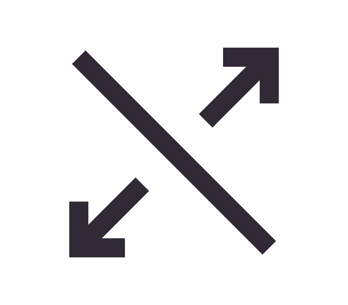 symbole de mise à l'échelle et vecteur linéaire de contour simple d'icône de flèche de dimensionnement.