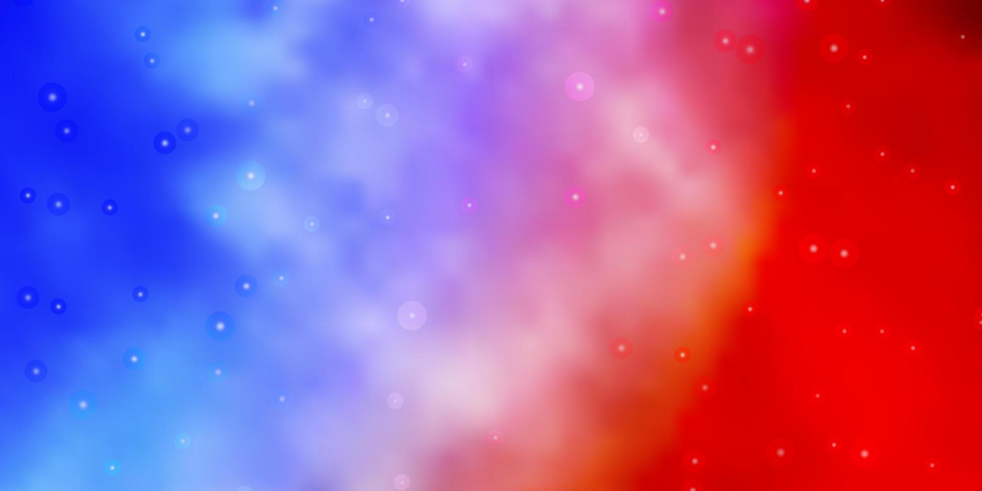 modèle vectoriel bleu clair, rouge avec des étoiles abstraites.