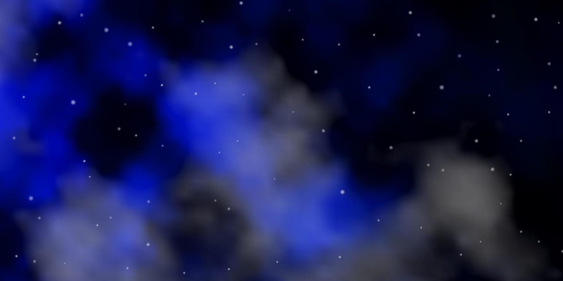 fond de vecteur bleu foncé avec des étoiles colorées.