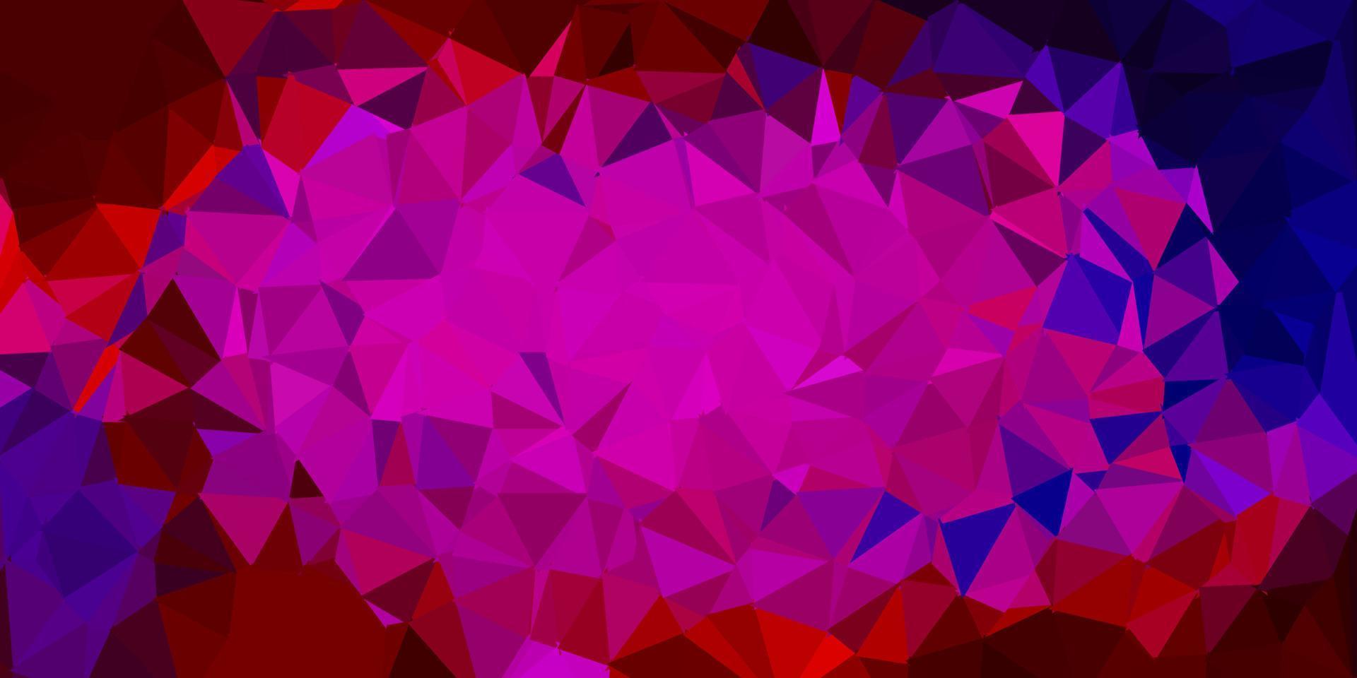 toile de fond mosaïque triangle vecteur bleu foncé, rouge.