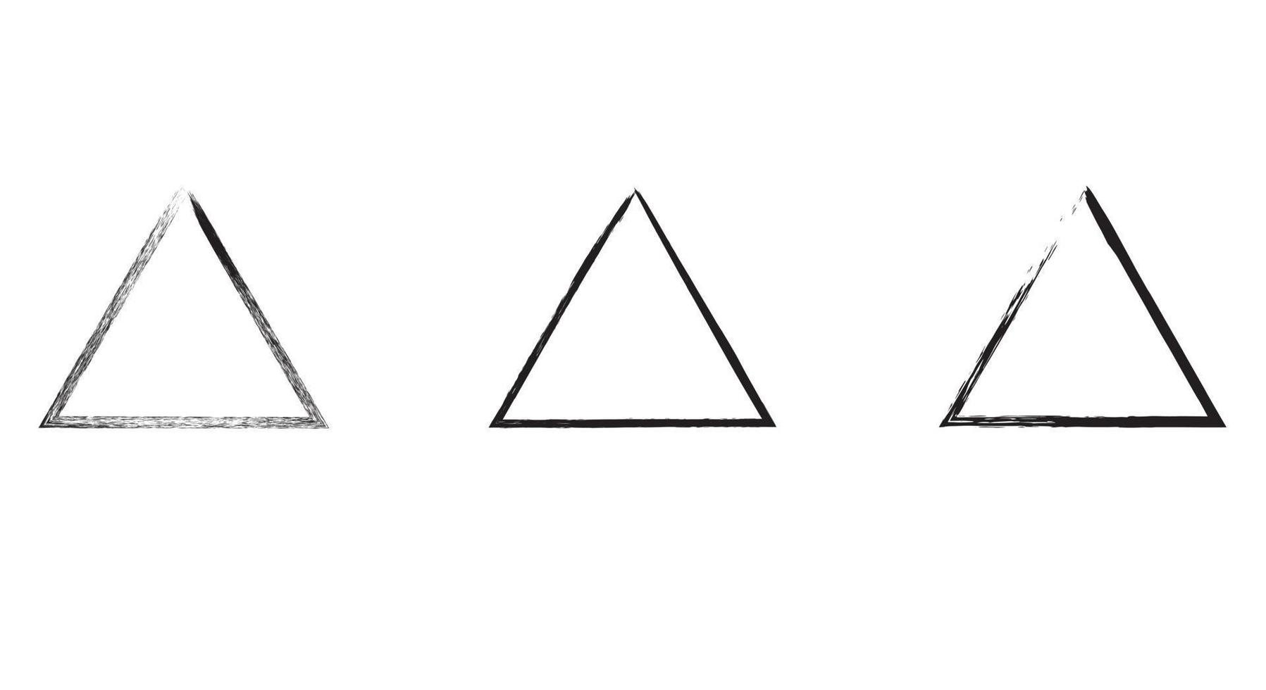 illustration de conception de vecteur de coup de pinceau triangle isolé sur fond blanc