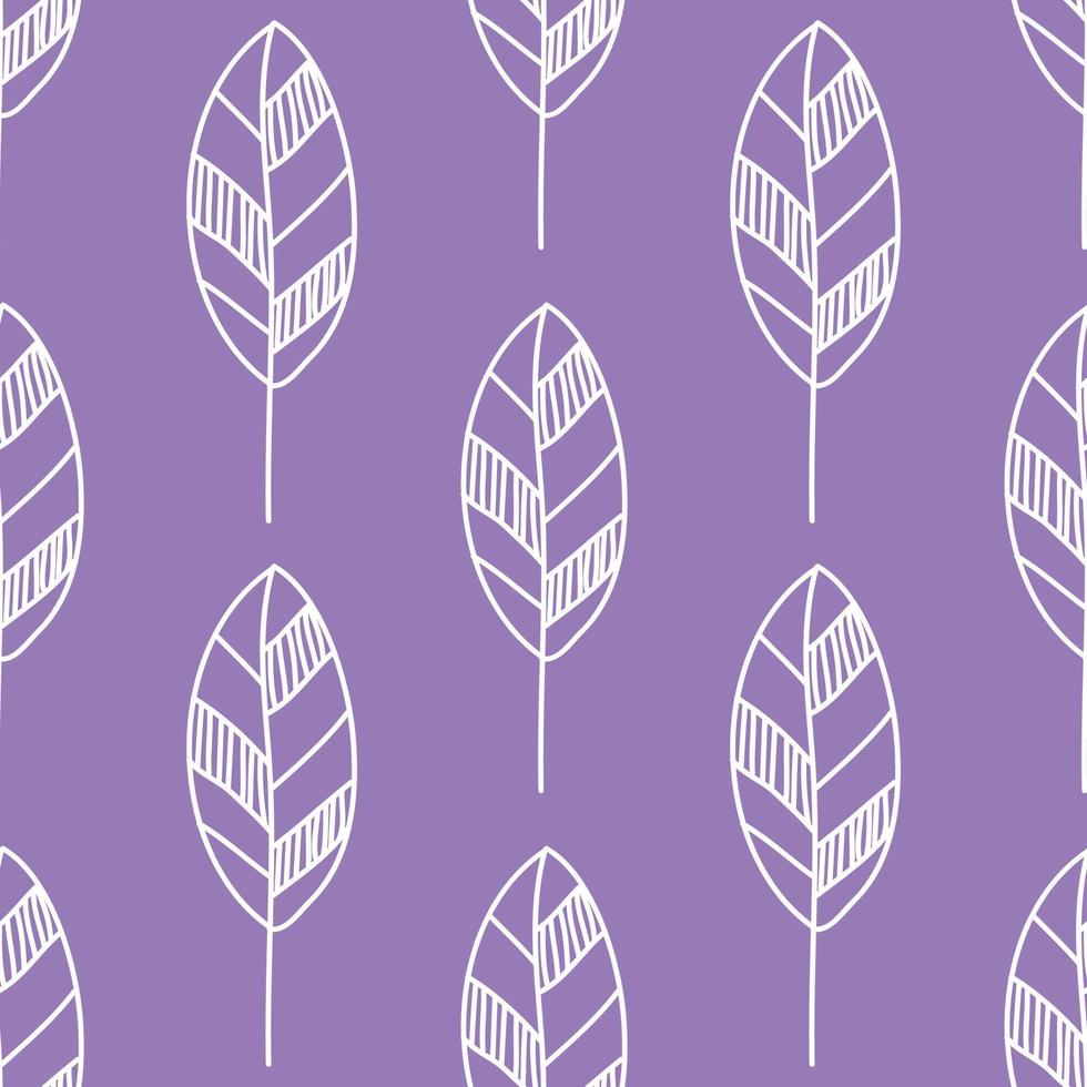 mignon doodle arbres design sans couture fond violet vecteur