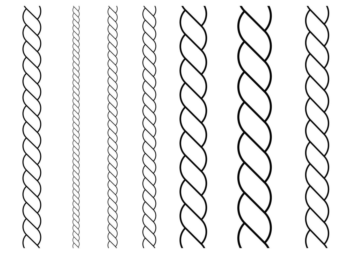 illustration de conception de vecteur de corde isolée sur fond blanc