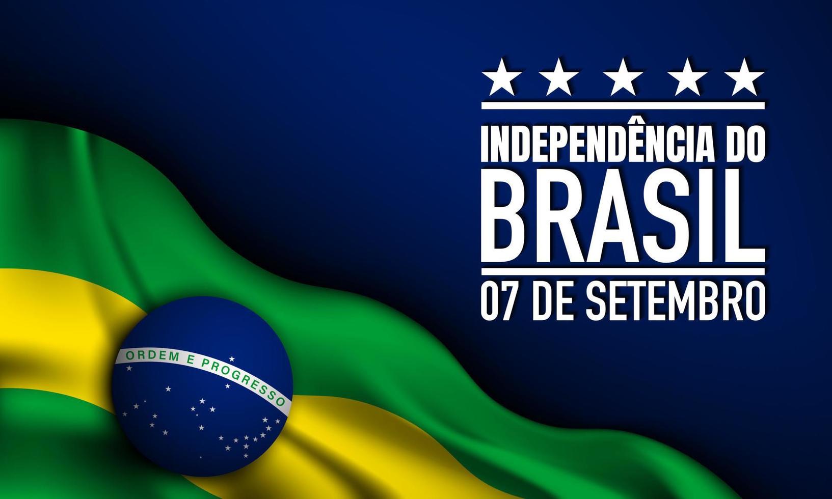 conception de fond de la fête de l'indépendance du brésil. vecteur
