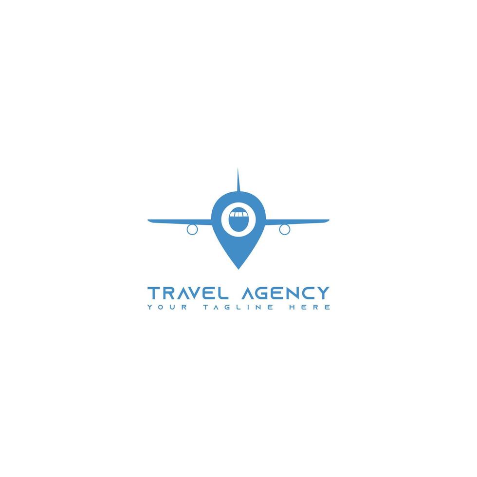 logo agence de voyage vecteur