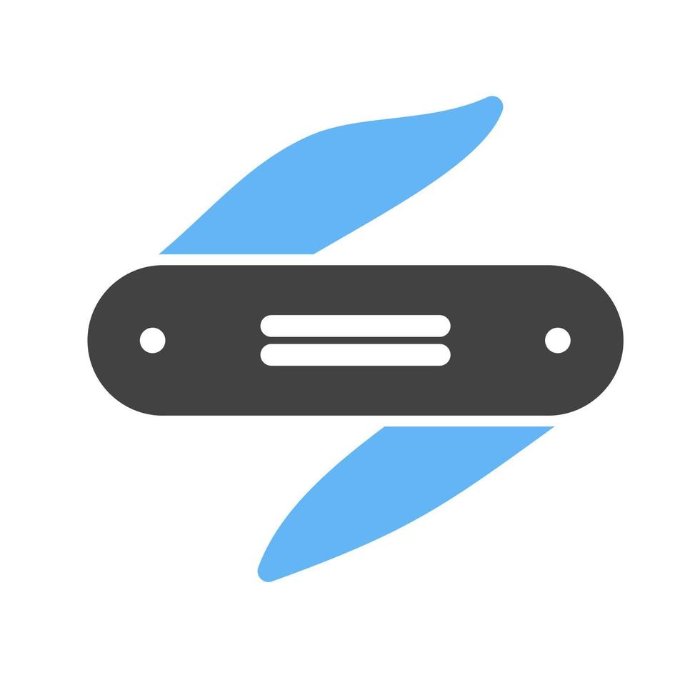 icône bleue et noire de glyphe de couteau de poche ranger vecteur