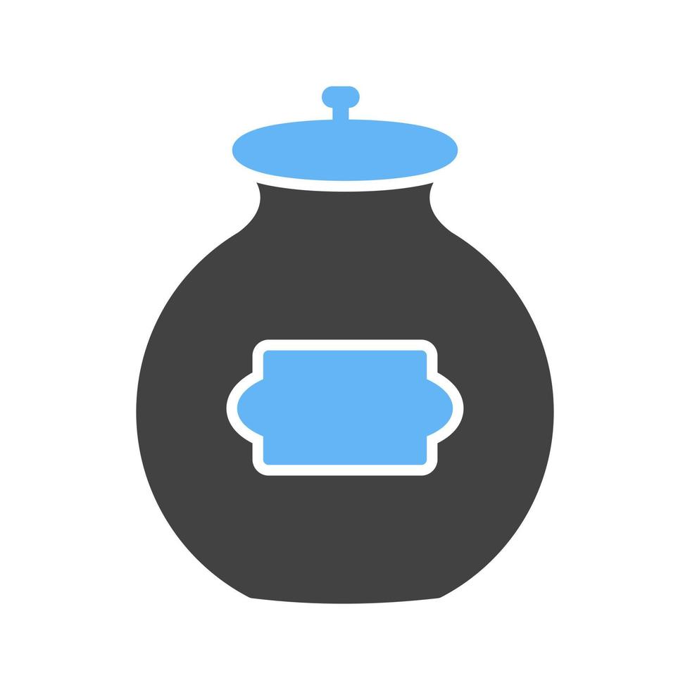 icône bleue et noire de glyphe de cendres vecteur