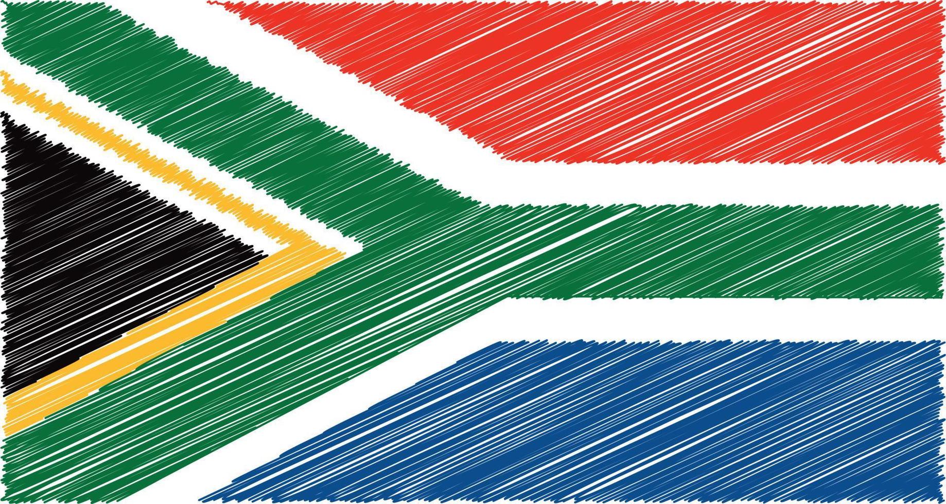 drapeau de l'afrique du sud transparent avec style de pinceau aquarelle png gratuit vecteur et png gratuits