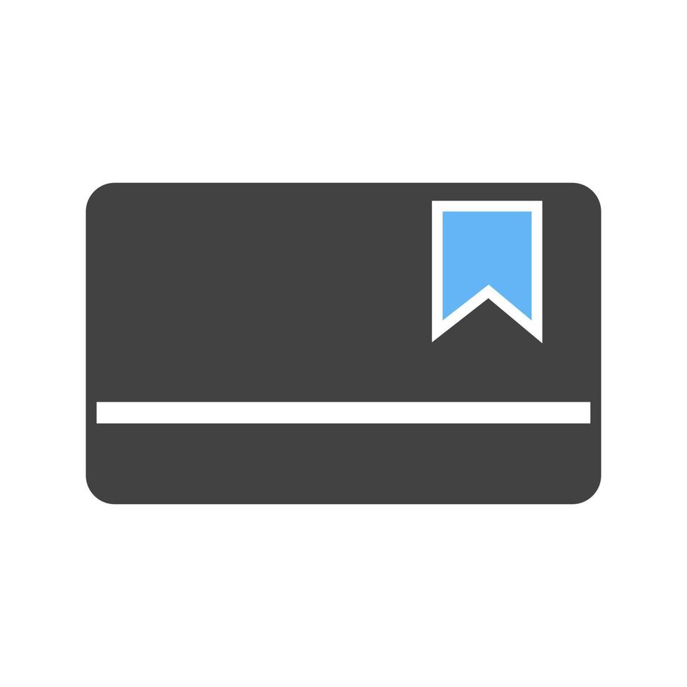 icône bleue et noire de glyphe dadhésion de carte vecteur