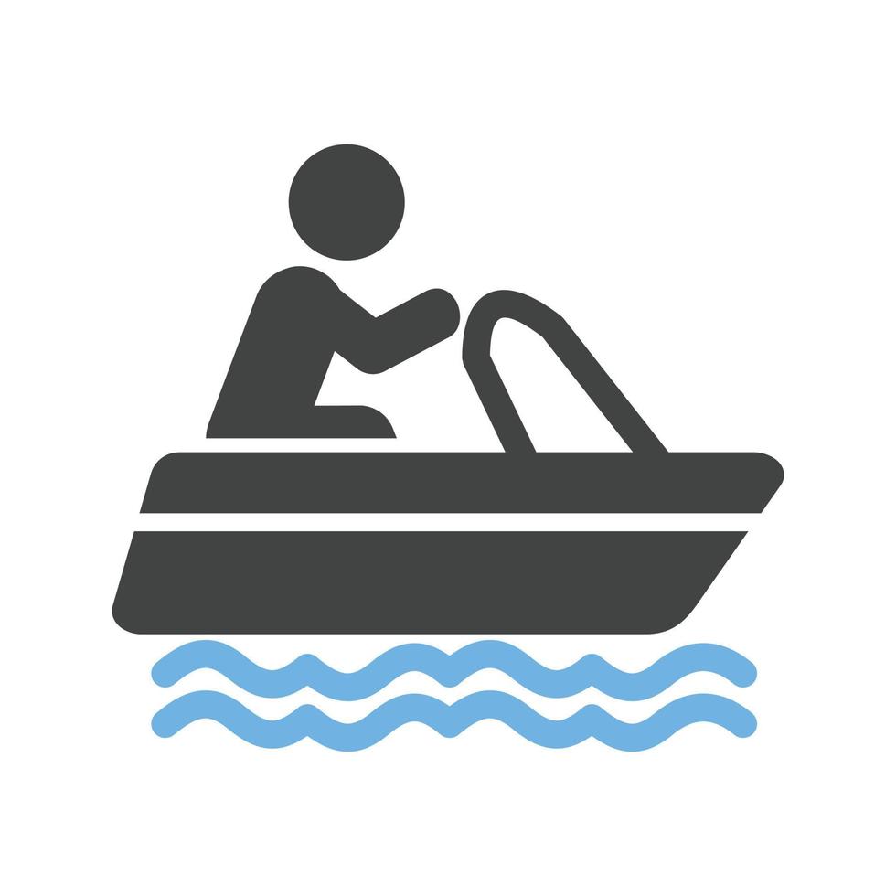 icône bleue et noire de glyphe de navigation de plaisance vecteur