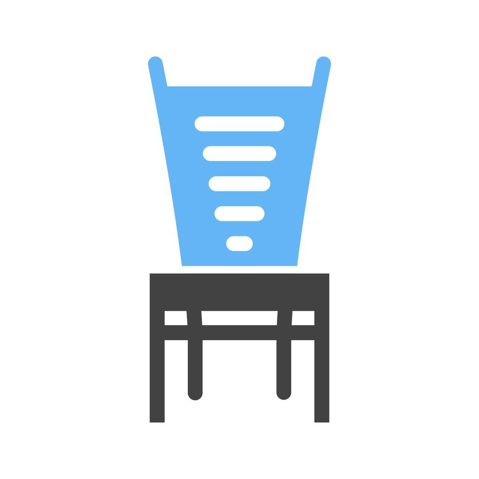 icône bleue et noire de glyphe de chaise de salle de conférence vecteur