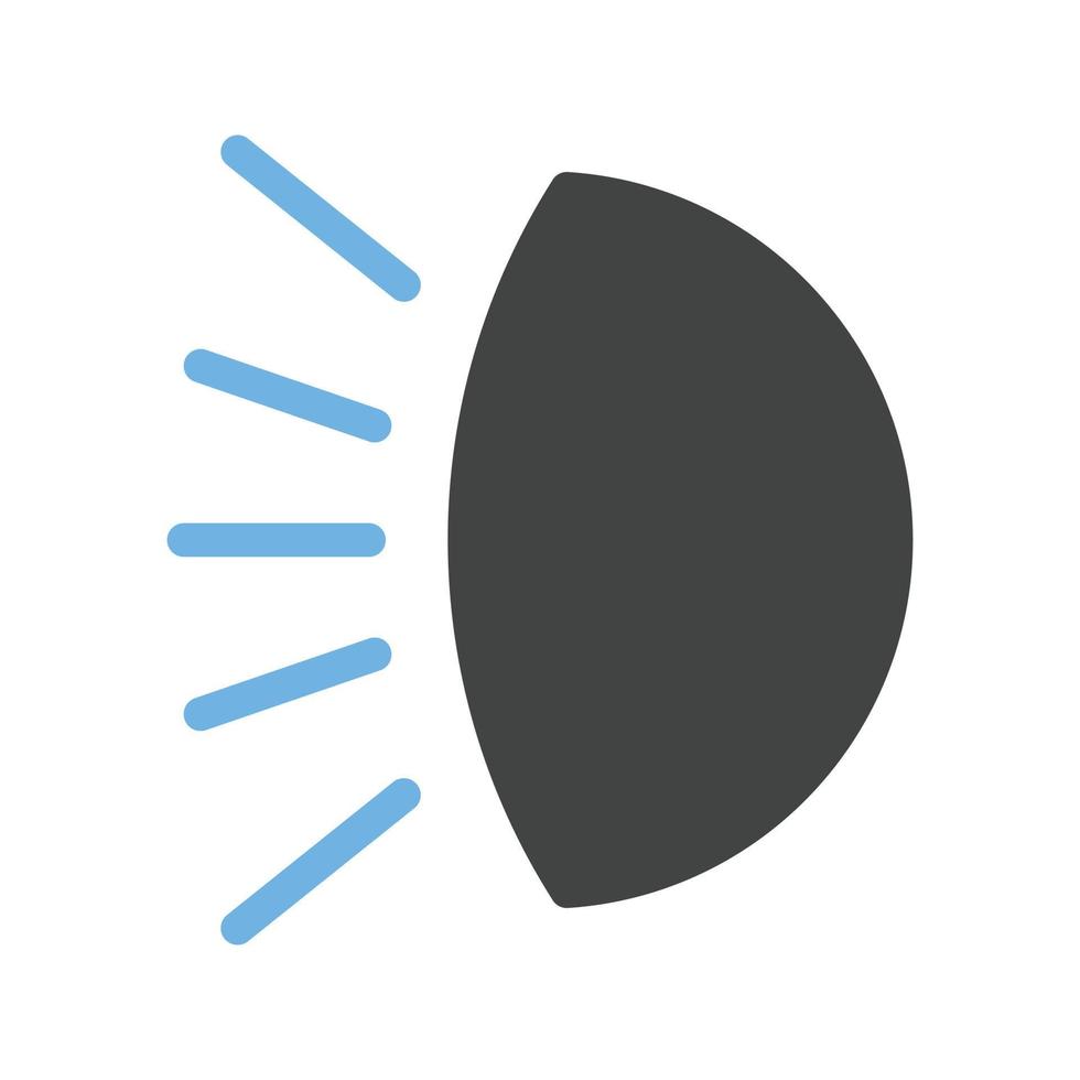 icône bleue et noire de glyphe de phare de voiture vecteur
