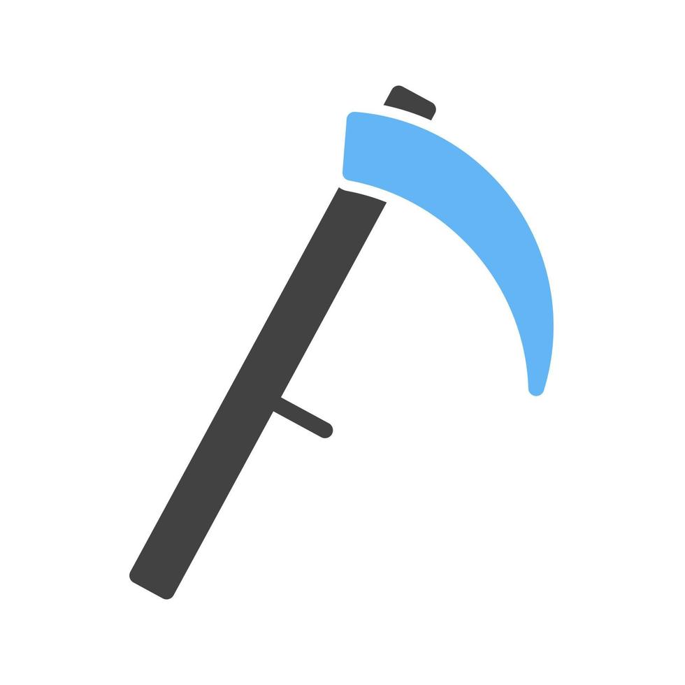 icône bleue et noire de glyphe de bâton vecteur