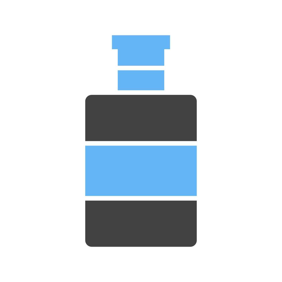 icône bleue et noire de glyphe de bouteille de boisson vecteur