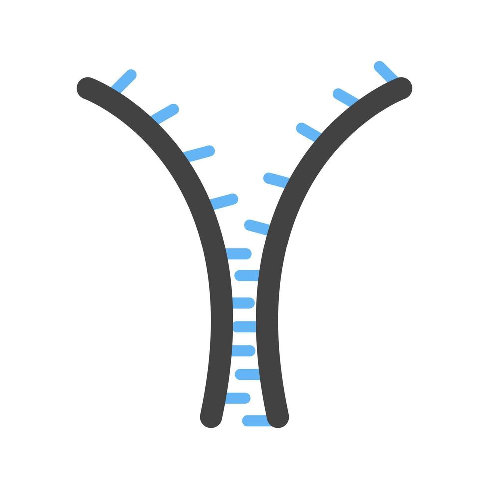 fermeture à glissière je glyphe icône bleue et noire vecteur