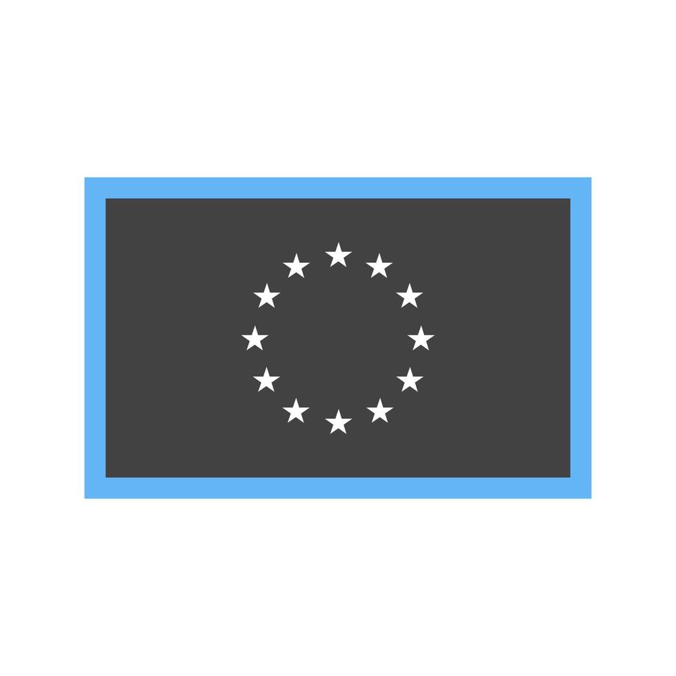 icône bleue et noire du glyphe de l'union européenne vecteur