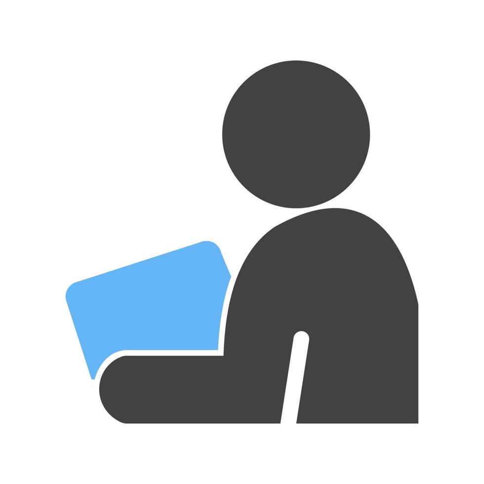 lecture sur l'icône bleue et noire de glyphe d'appareil intelligent vecteur