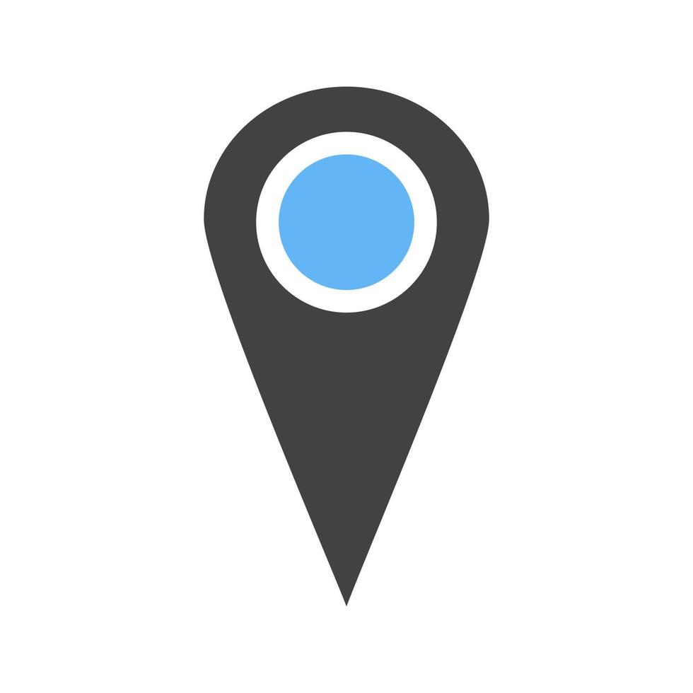icône bleue et noire de glyphe de balise de localisation vecteur