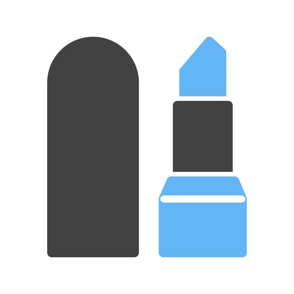 icône bleue et noire de glyphe de rouge à lèvres vecteur