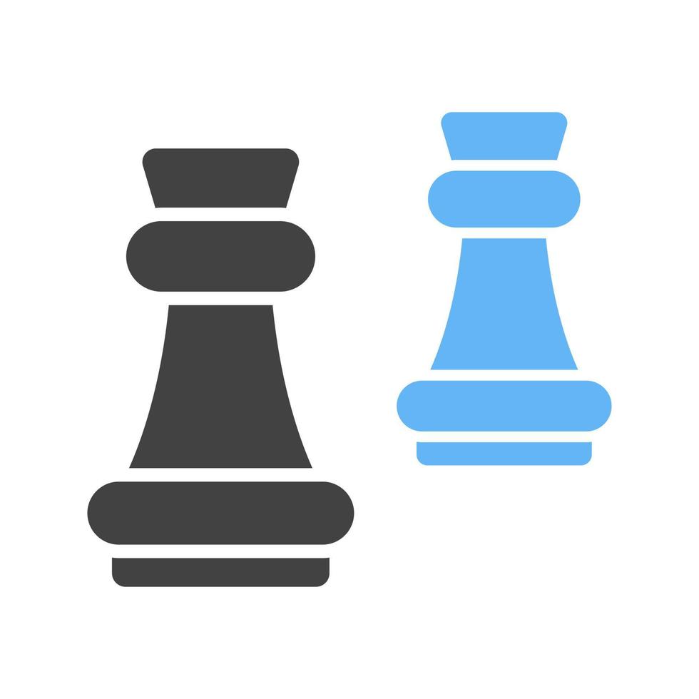 icône bleue et noire de glyphe de stratégie commerciale vecteur