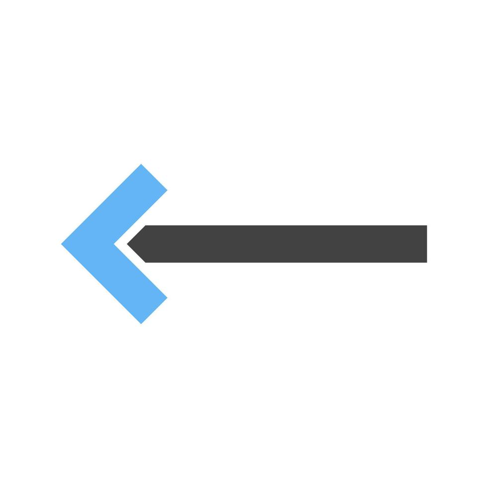 flèche gauche glyphe bleu et icône noire vecteur