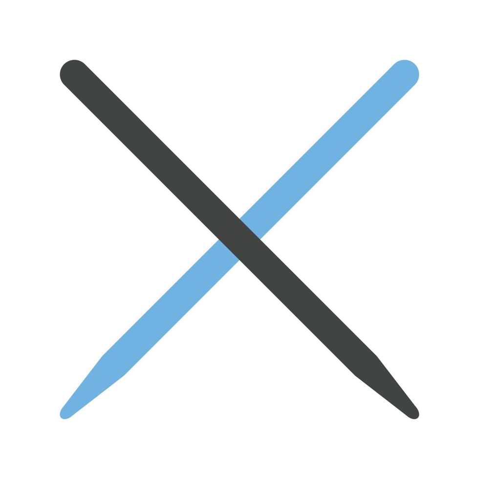 icône bleue et noire de glyphe de bâtons chinois vecteur