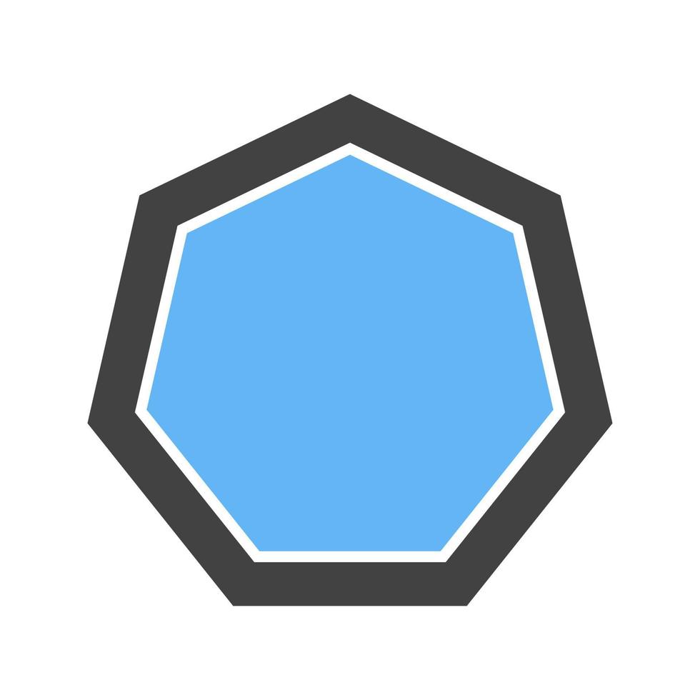 icône bleue et noire de glyphe octogone vecteur