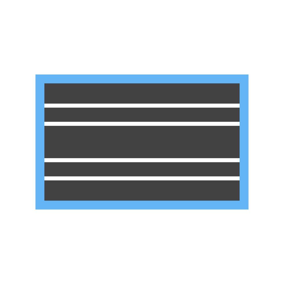 icône bleue et noire de glyphe du costa rica vecteur