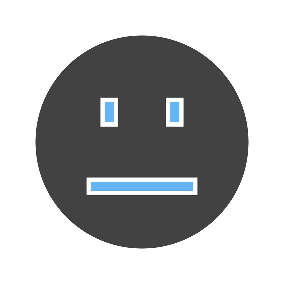icône bleue et noire de glyphe de face droite vecteur
