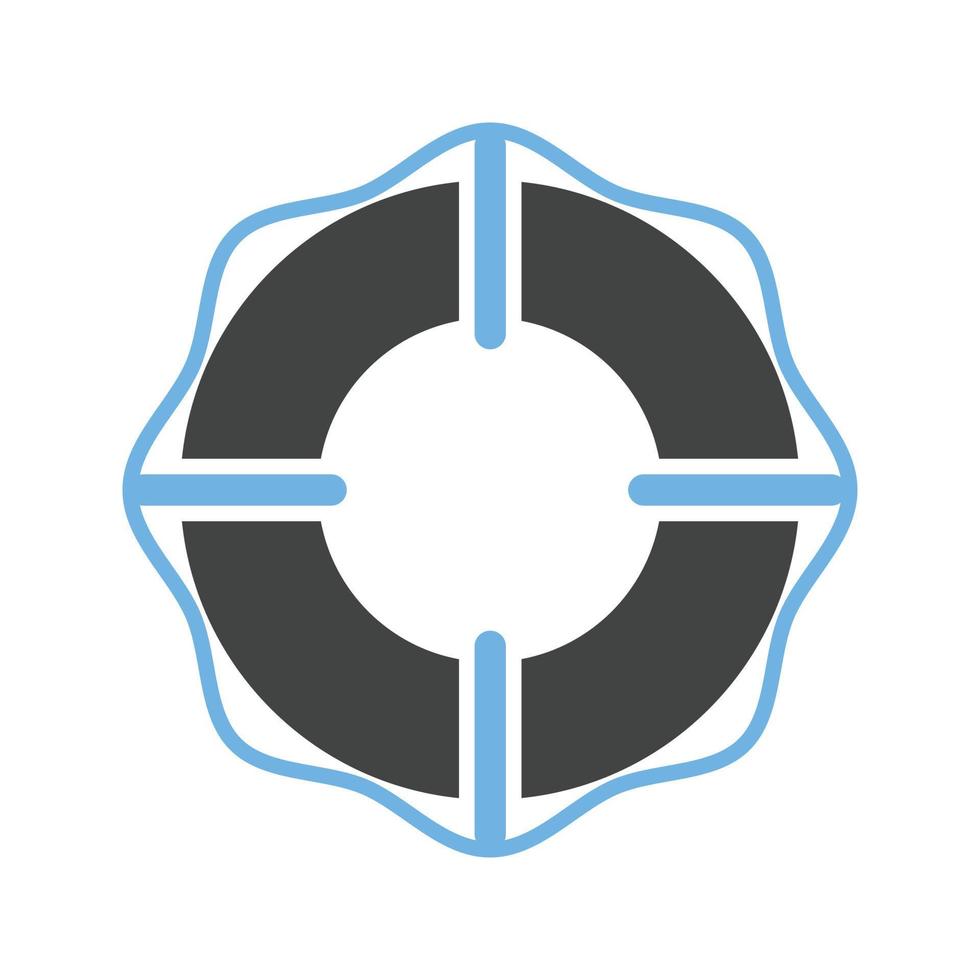 icône bleue et noire de glyphe de tube de vie vecteur