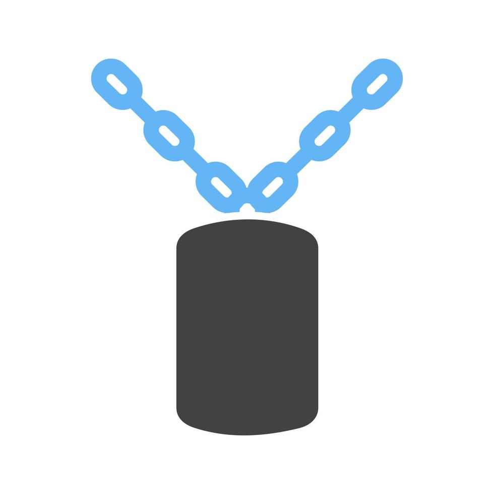 icône bleue et noire de glyphe de chaîne militaire vecteur