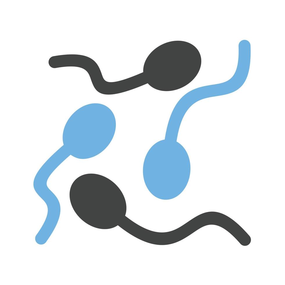 icône bleue et noire de glyphe de virus vecteur
