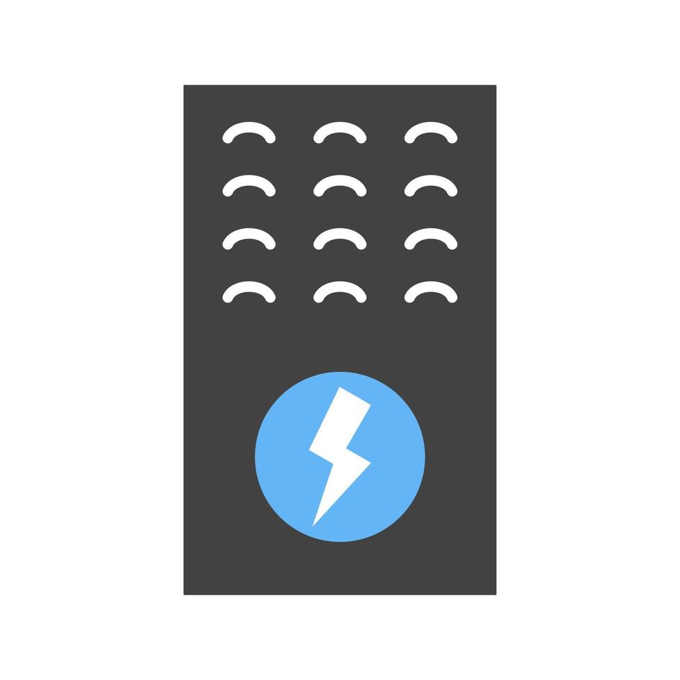 icône bleue et noire de glyphe de four électrique vecteur