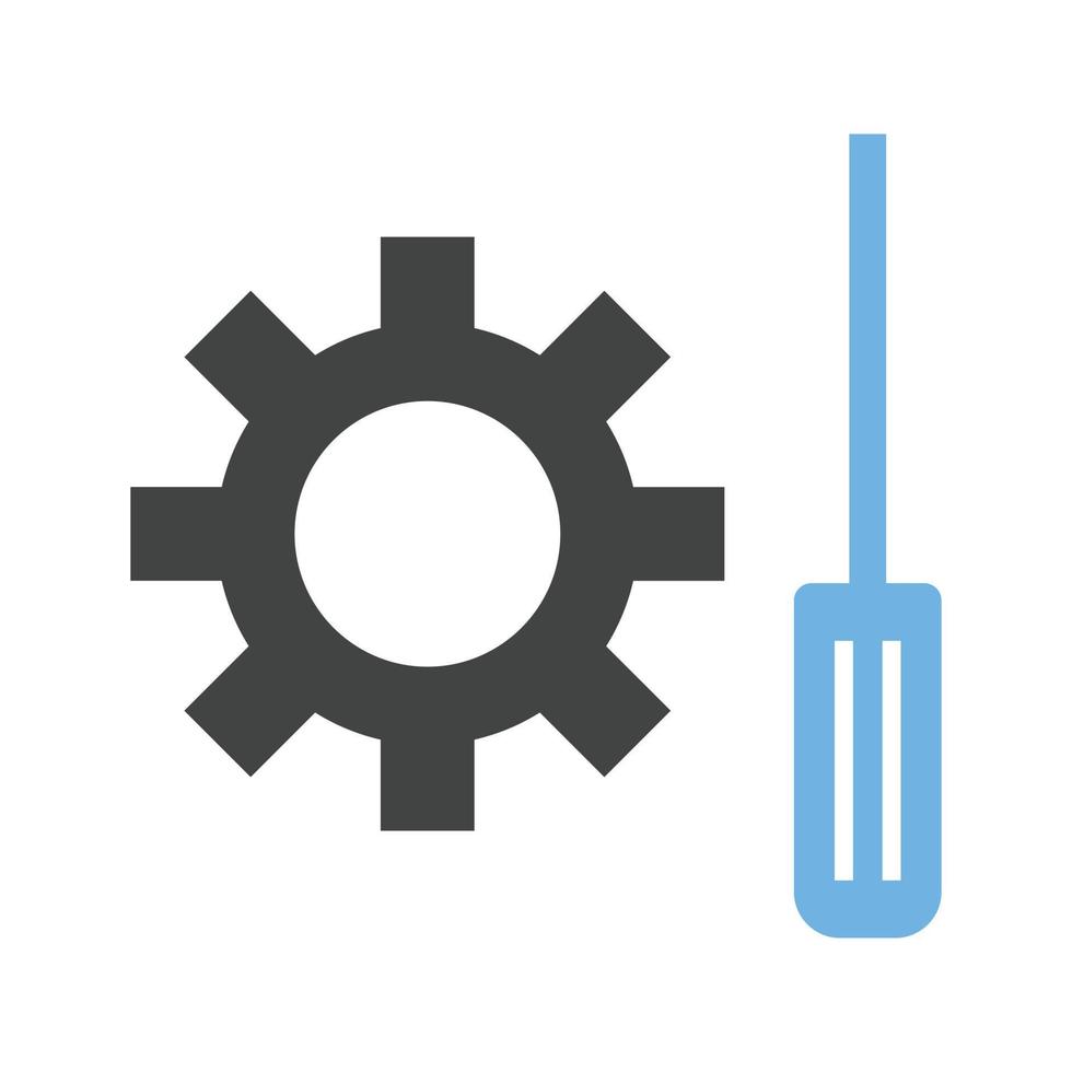 icône bleue et noire de glyphe de services techniques vecteur