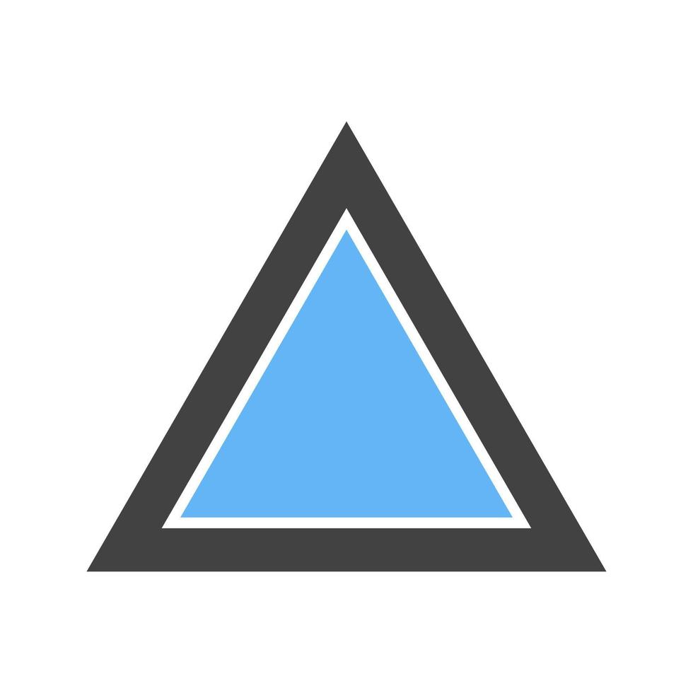 icône de glyphe triangle bleu et noir vecteur