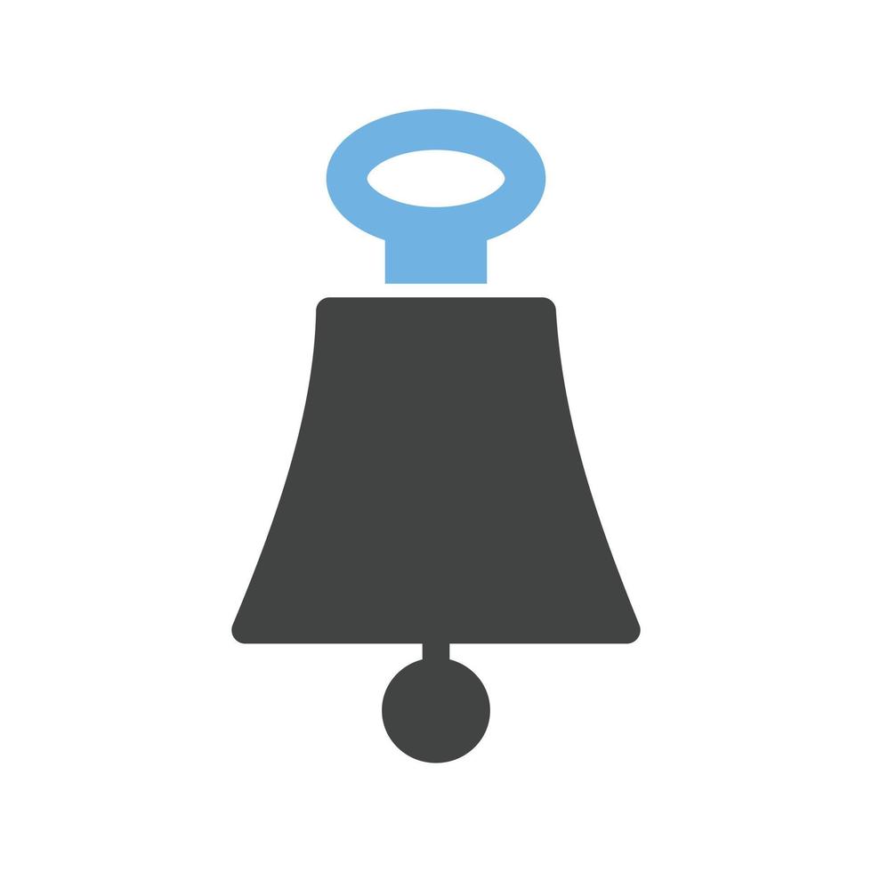 icône bleue et noire de glyphe de cloche vecteur