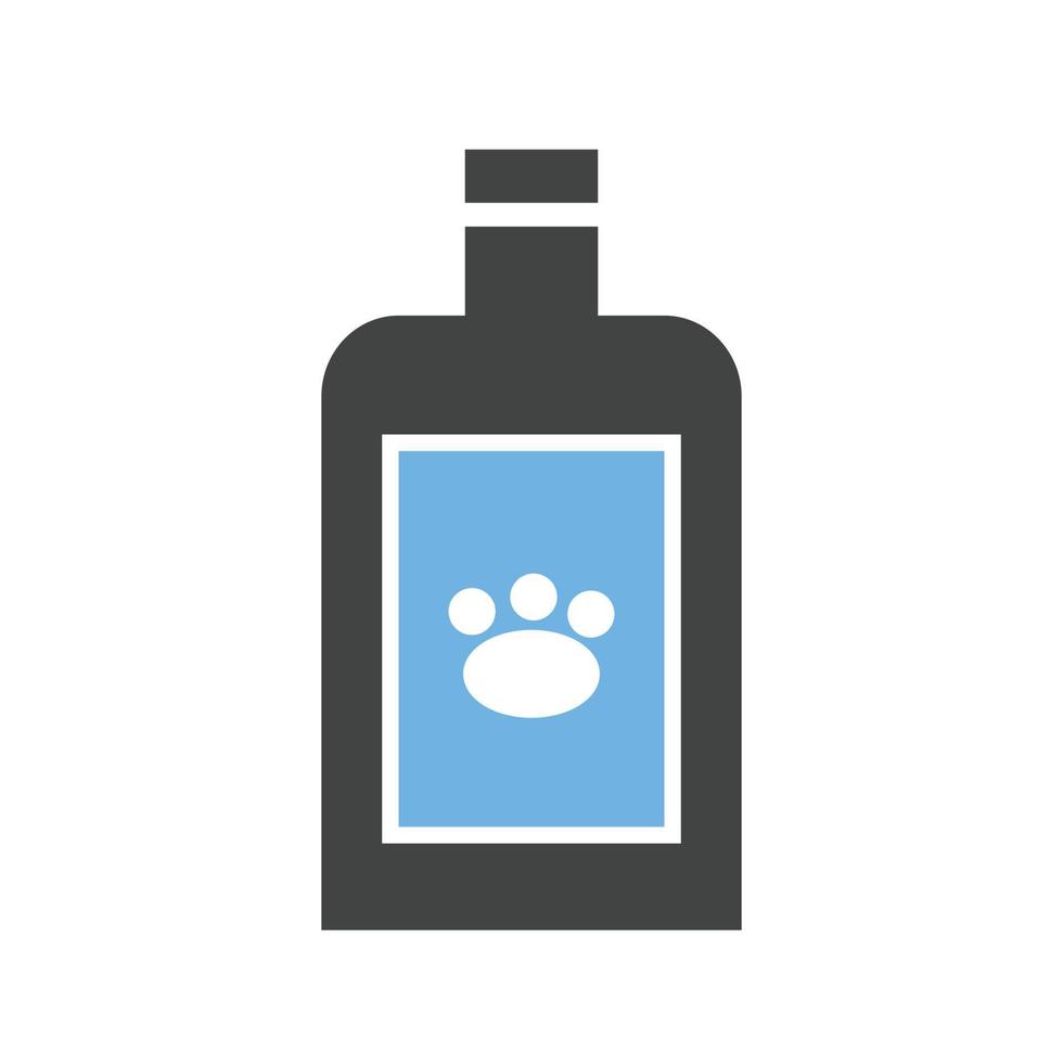 icône bleue et noire de glyphe de médecine vétérinaire vecteur