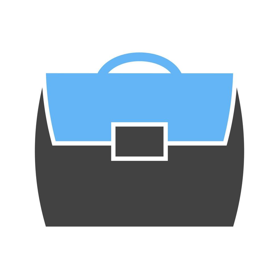 icône bleue et noire de glyphe de porte-documents vecteur