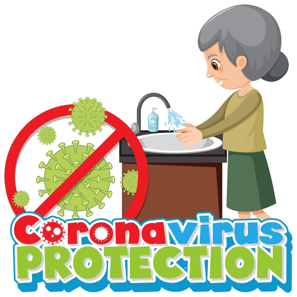 affiche du coronavirus se laver les mains vecteur