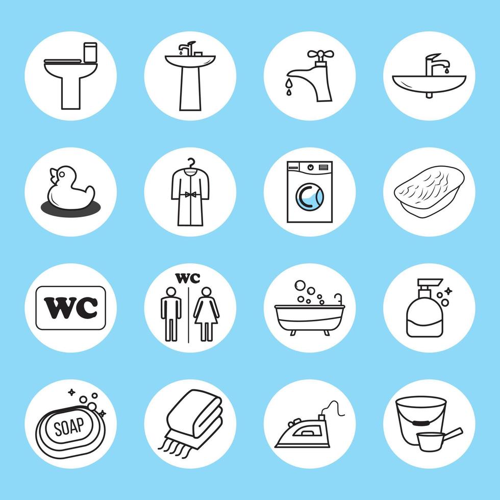 icône de symbole de salle de bain vecteur