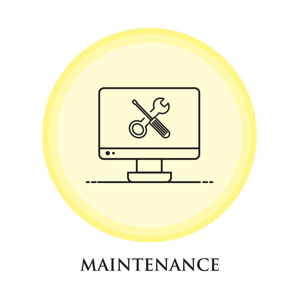 icône de maintenance pour le site Web vecteur