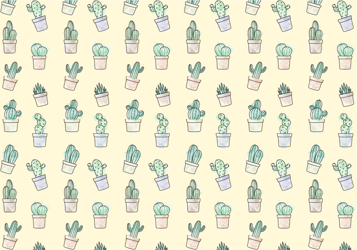 Vector de motif de cactus gratuit