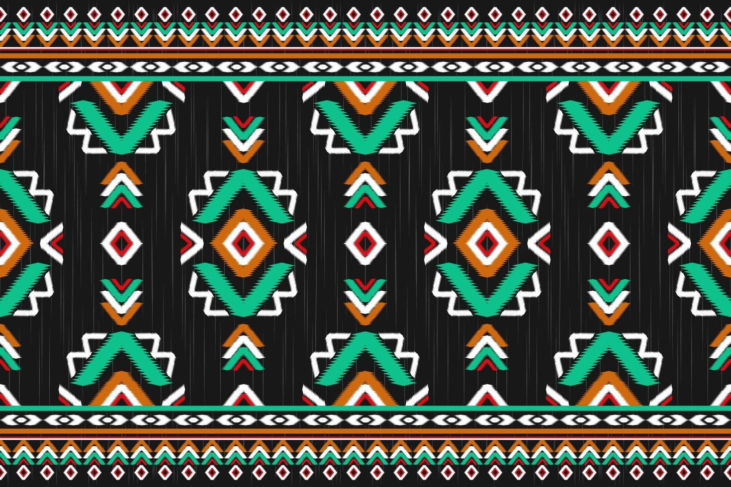 modèle sans couture ikat en tribal. motif oriental ethnique géométrique. conception pour le fond, papier peint, illustration vectorielle, tissu, vêtements, tapis, textile, batik, broderie. vecteur