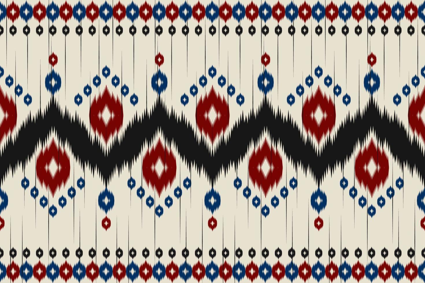 tapis motif ethnique art. modèle sans couture ikat en tribal. style américain, mexicain. conception pour le fond, papier peint, illustration vectorielle, tissu, vêtements, tapis, textile, batik, broderie. vecteur