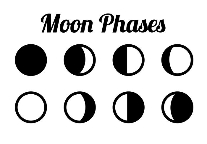 Vecteur gratuit des phases de la lune