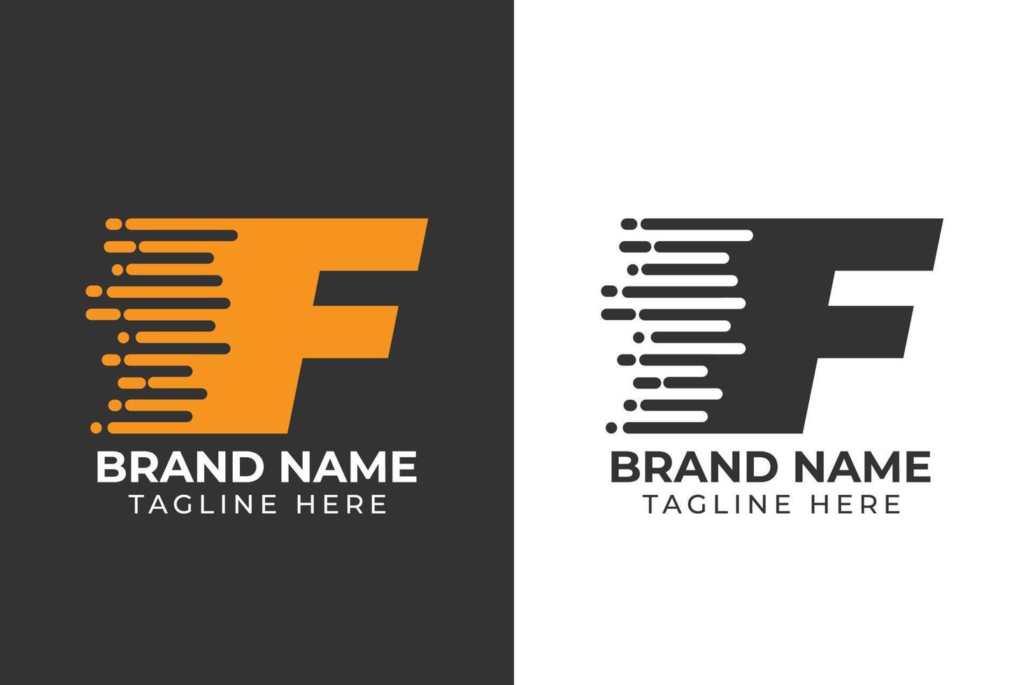 conception de modèle de déplacement de logo type f vecteur