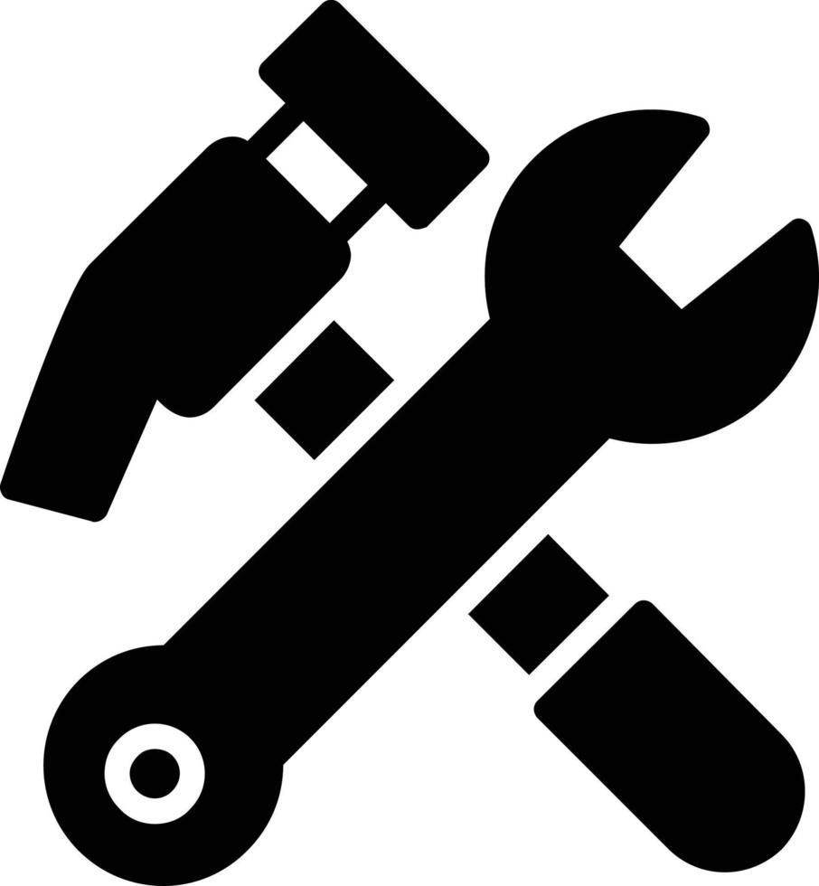 icône de glyphe d'outils vecteur