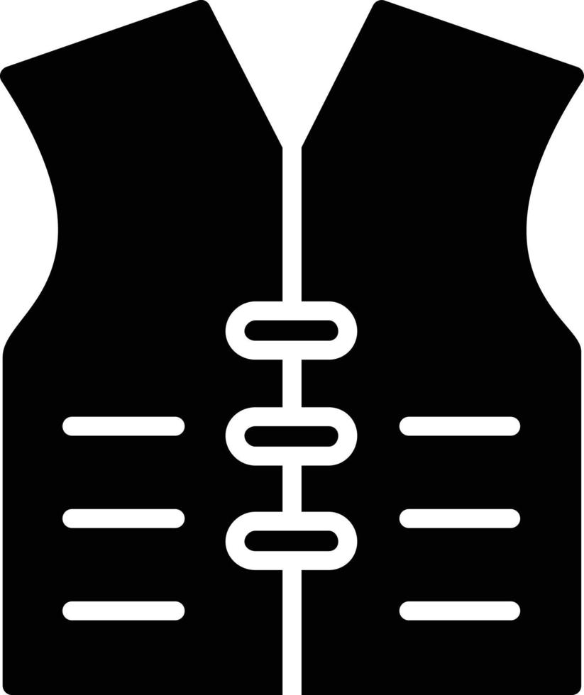 icône de glyphe de gilet de sauvetage vecteur